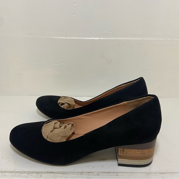 Women's Faryl by Farylrobin Bella Stack Block Heel Pumps Black Size 9 - Picture 5 of 11